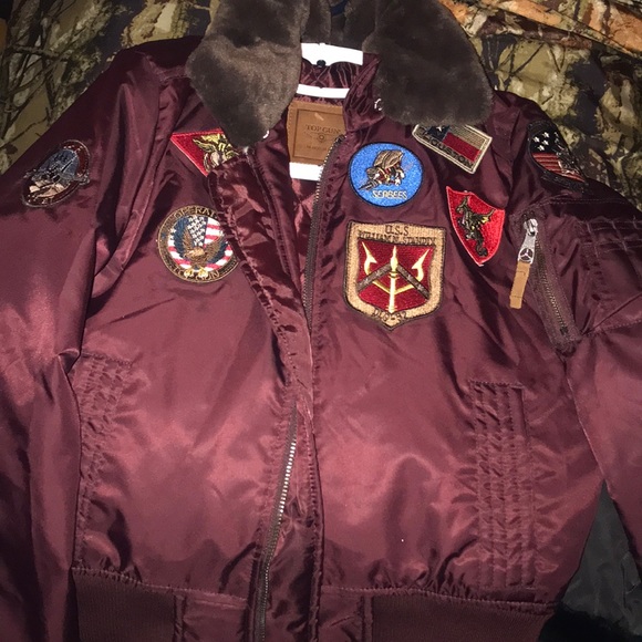 TopGun bomber jacket with removable collar - Picture 1 of 7